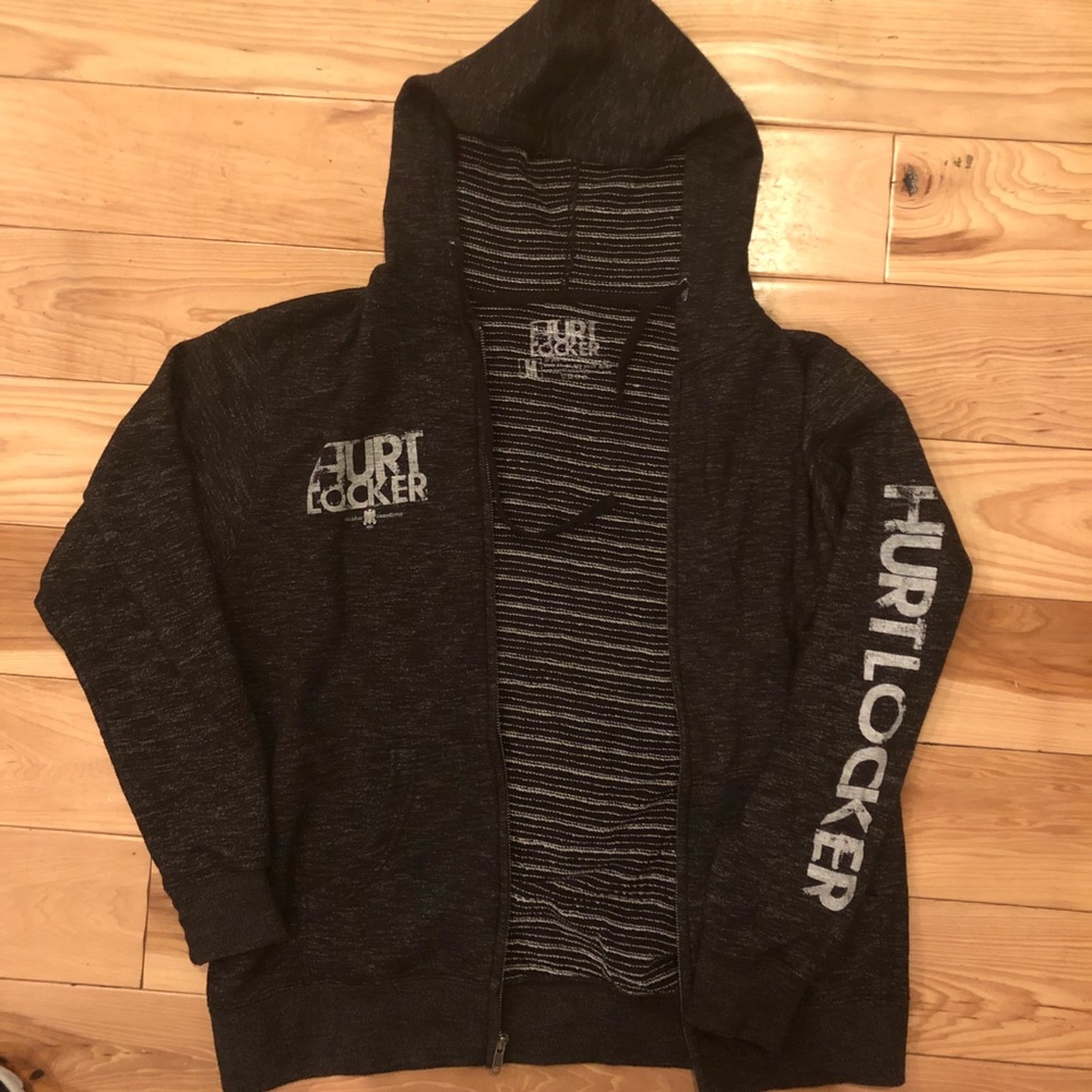 Hurt locker men’s hooded zip up jacket